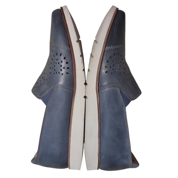 Cobb Hill Shoes Laci Gore Slip-on Loafers Perforated Leather Blue size 10 - Picture 8 of 12